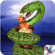 野生蟒蛇蛇攻击3D